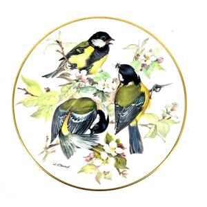 Alt Tirschenreuth WWF 1986 “great titmouse” collectible‎ plate with certificates